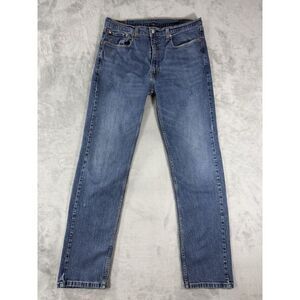 Levis 505 Mens 38x34 Blue Denim Regular Straight Fit Actual 34x33‎